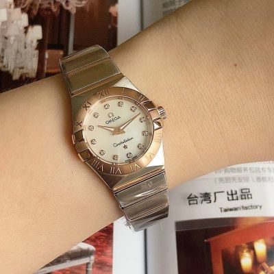 TW Factory Omega Double Eagle Constellation Lady Quartz Movement 316L Steel 24mm Rose Gold Bezel Watch